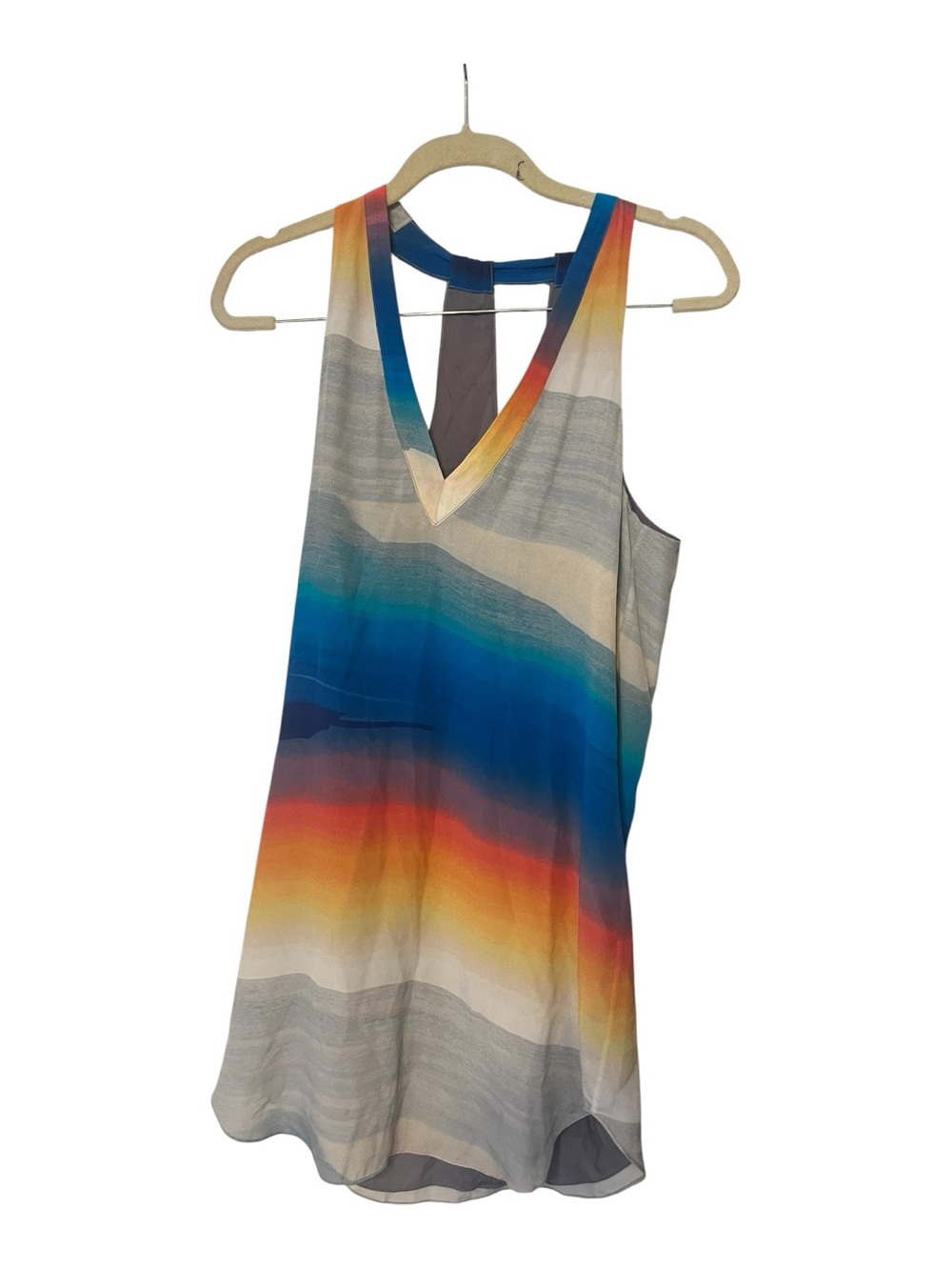 Rory Beca Multicolor Striped V-Neck Mini Dress